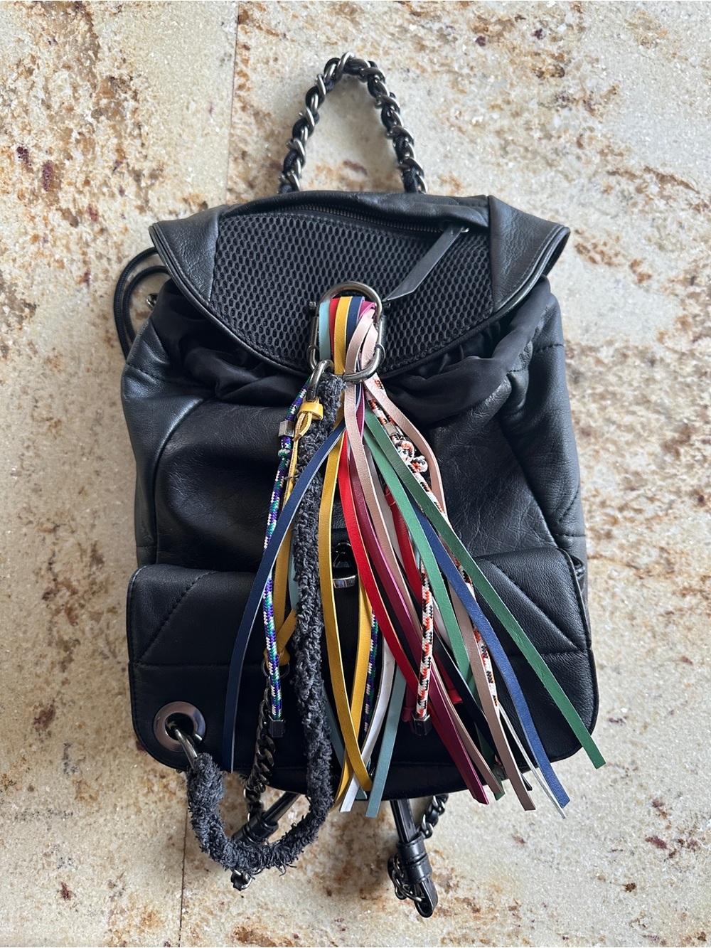 Diesel | Chain-linked Leather Backpack - Picture 6 of 7